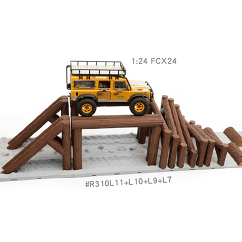 Rc Hobby Track - แผ่นไม้จำลองสำหรับทำสิ่งกีดขวางบนถนน สำหรับรถไต่เขา สามารถต่อประกอบได้ไม่จำกัด สำหรับรถ RC Crawler