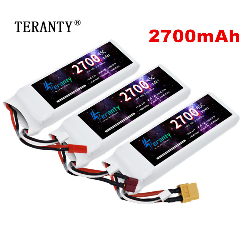 Rc Hobby Tank - 1/3ชิ้น2S 7.4V LiPo แบตเตอรี่2700มิลลิแอมป์พร้อมปลั๊ก T สำหรับ