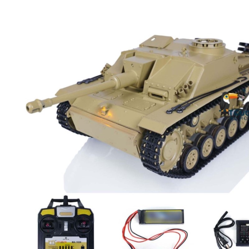 Rc Hobby Tank - รถถังบังคับวิทยุ Metal 1/16 Scale Yellow Stug