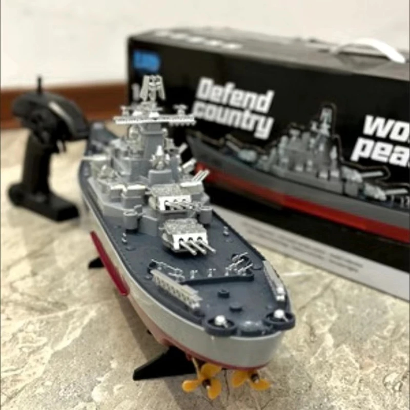 Rc Hobby Grade Boat - 23.6นิ้ว1: รีโมทคอนโทรลเรือประจัญบานเรือเรือรบขนาดใหญ่ควบคุมด้วยรีโมทคอนโทรลไฟฟ้าเรือรบเกมทหารของเล่นสำหรับเด็กผู้ชาย
