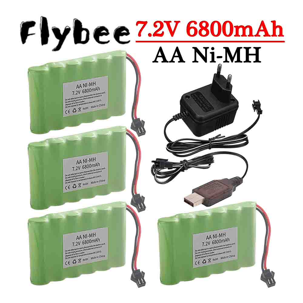 Rc Hobby Tank - Ni-MH 7.2V 6800mAh ปลั๊ก SM แบตเตอรี่และ