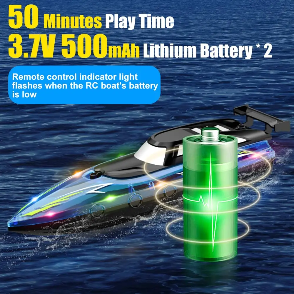 เรือ RC ความเร็วสูงพร้อมไฟ LED - Rc Hobby Grade Boat บทวิจารณ์และราคา
