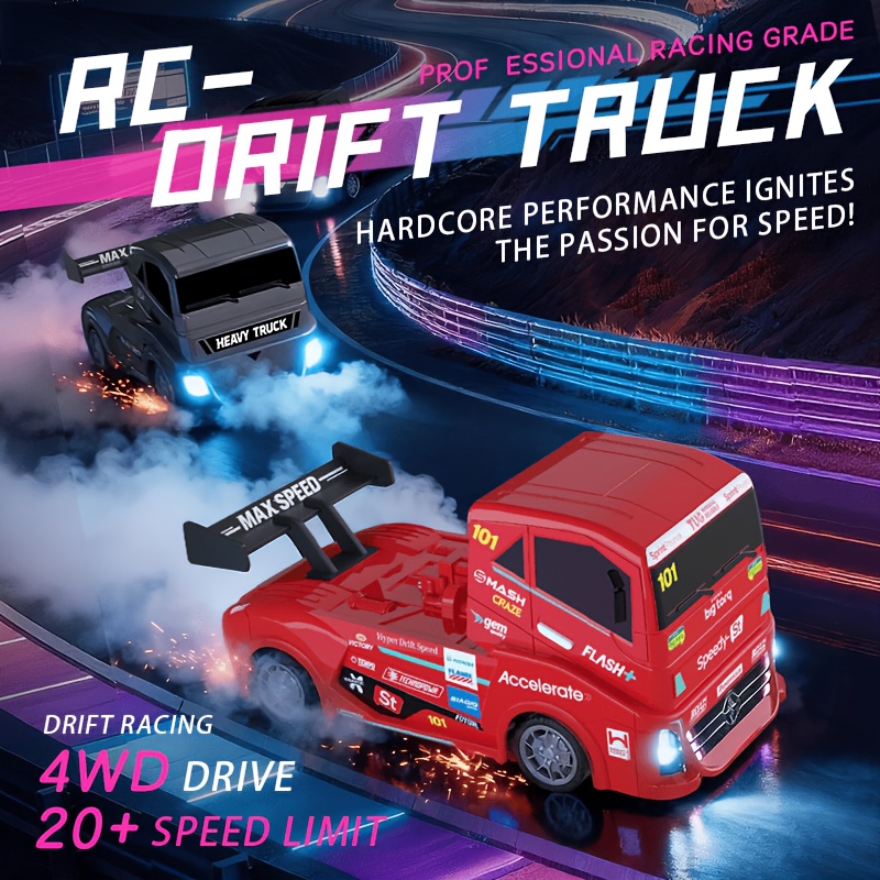 รถบรรทุกดริฟต์ RC 4WD ขนาด 1:2 - Rc Hobby Drift Car บทวิจารณ์และราคา