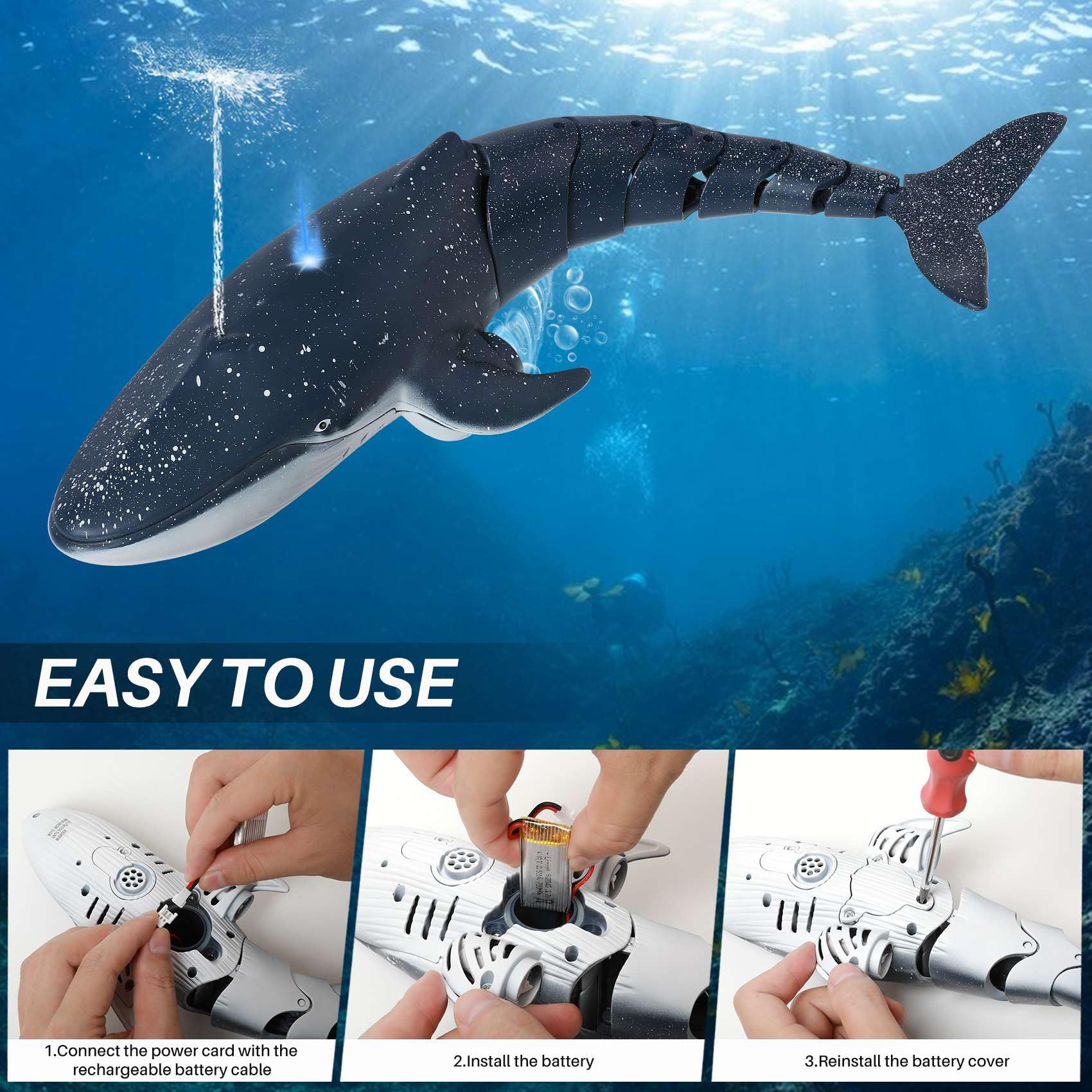 ของเล่นฉลามวาฬบังคับวิทยุ 2.4G - Rc Hobby Grade Boat บทวิจารณ์และราคา